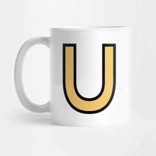 Funky Yellow Letter U Mug